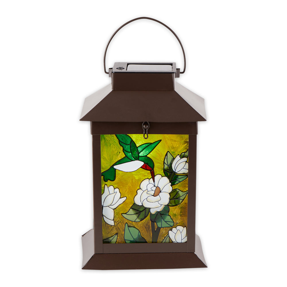 Solar-Powered Floral Lantern