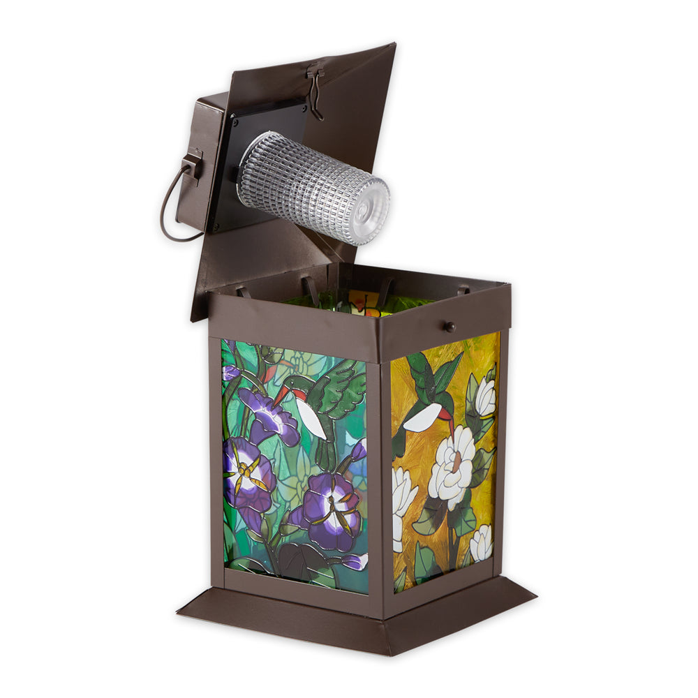 Solar-Powered Floral Lantern