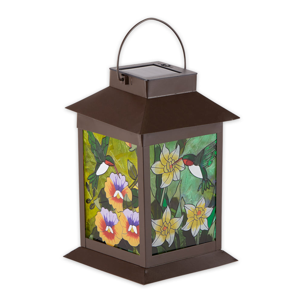 Solar-Powered Floral Lantern