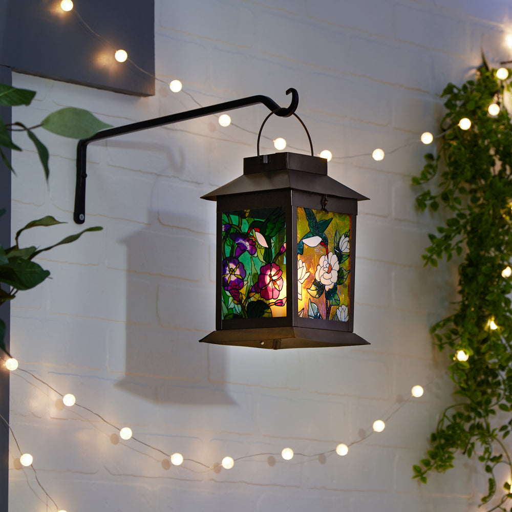 Solar-Powered Floral Lantern