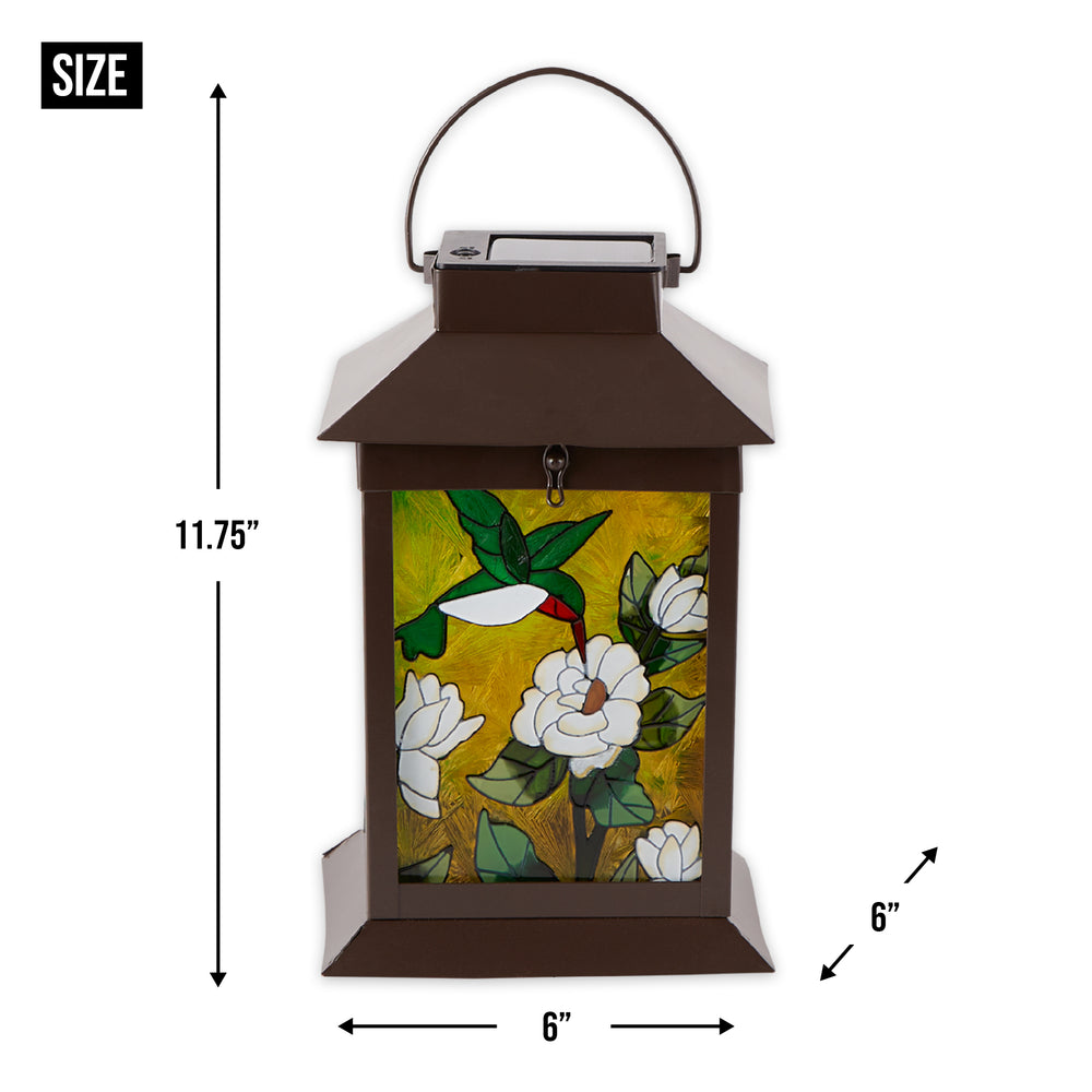 Solar-Powered Floral Lantern