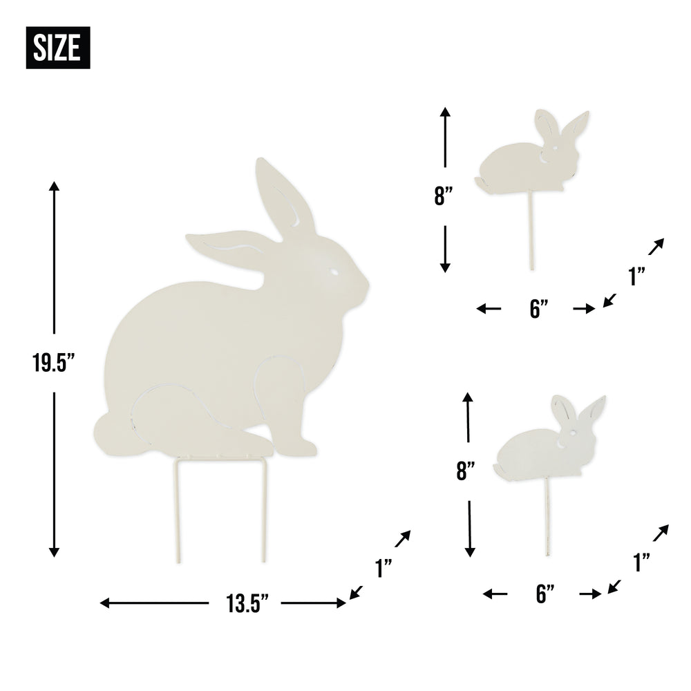 Rabbit Family Garden Stake